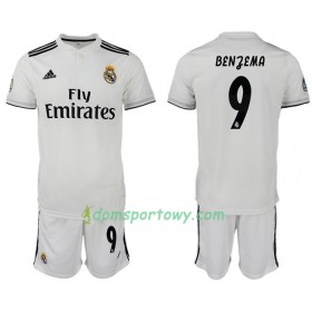Koszulka Real Madryt BENZEMA 9 Dziecięcy Domowe Koszulki Piłkarskie 2018-2019 Krótki Rękaw